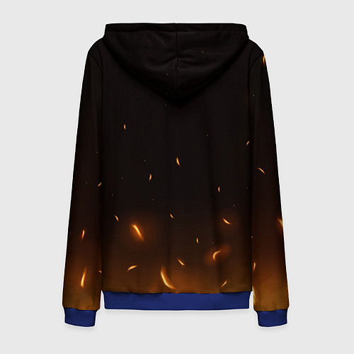 Мужская толстовка на молнии RUST / 3D-Синий – фото 2