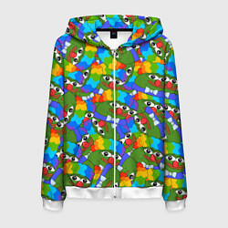 Толстовка 3D на молнии мужская ПЕПЕ КЛОУН, цвет: 3D-белый