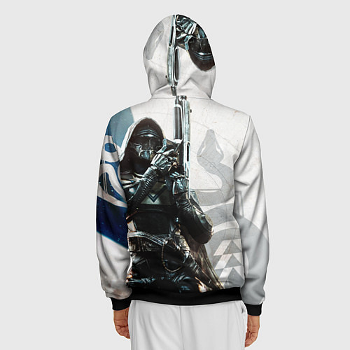 Мужская толстовка на молнии DESTINY, HUNTER / 3D-Черный – фото 4