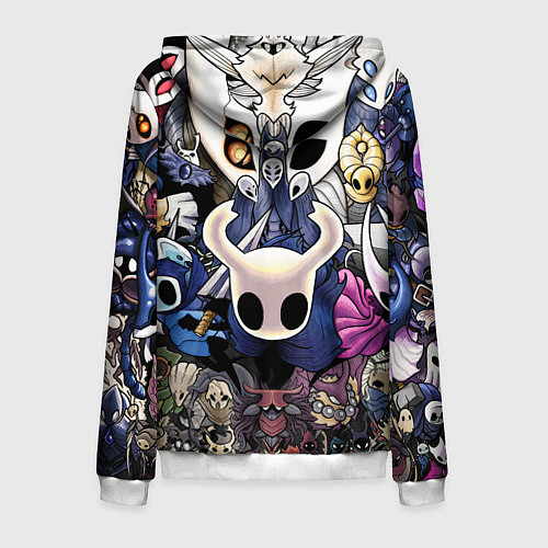 Мужская толстовка на молнии HOLLOW KNIGHT / 3D-Белый – фото 2