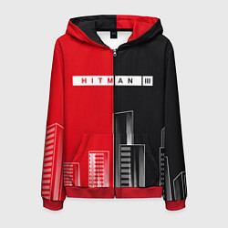 Мужская толстовка на молнии Hitman III - Город