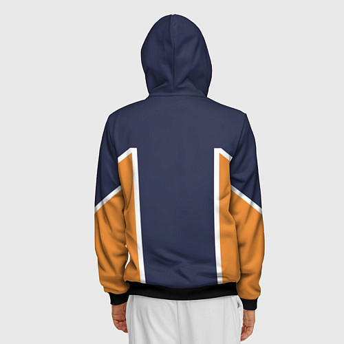 Мужская толстовка на молнии Волейбол!! ФОРМА ХИНАТЫ / 3D-Черный – фото 4