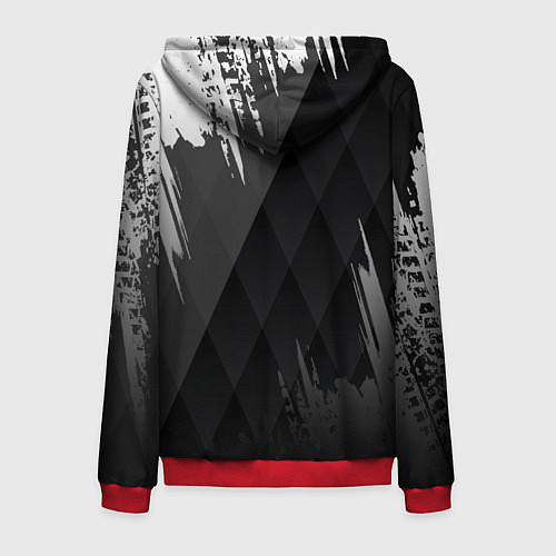 Мужская толстовка на молнии Volvo / 3D-Красный – фото 2