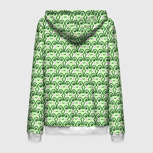 Мужская толстовка на молнии Милые лягушки / 3D-Белый – фото 2