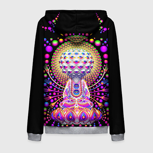 Мужская толстовка на молнии Чакра / 3D-Меланж – фото 2