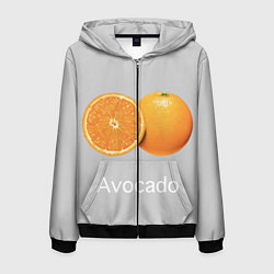 Мужская толстовка на молнии Orange avocado