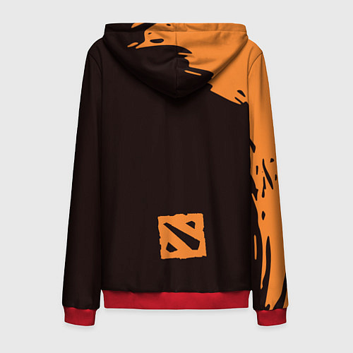 Мужская толстовка на молнии Огр Dota 2 / 3D-Красный – фото 2
