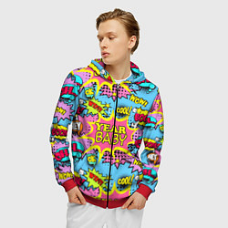 Толстовка 3D на молнии мужская Year baby Pop art print, цвет: 3D-красный — фото 2