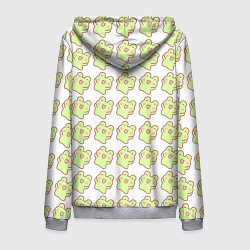 Мужская толстовка на молнии Счастливые лягушки / 3D-Меланж – фото 2