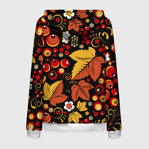 Мужская толстовка на молнии ХОХЛОМА / 3D-Белый – фото 2