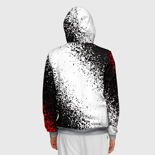 Мужская толстовка на молнии Dead by Daylight / 3D-Меланж – фото 4