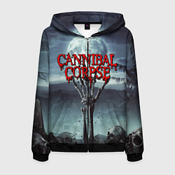 Толстовка 3D на молнии мужская CANNIBAL CORPSE, цвет: 3D-черный