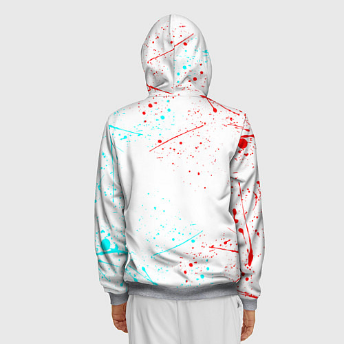 Мужская толстовка на молнии DEATH NOTE ТЕТРАДЬ СМЕРТИ / 3D-Меланж – фото 4