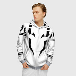 Толстовка 3D на молнии мужская ИТАДОРИ ТАТУ JUJUTSU KAISEN, цвет: 3D-меланж — фото 2