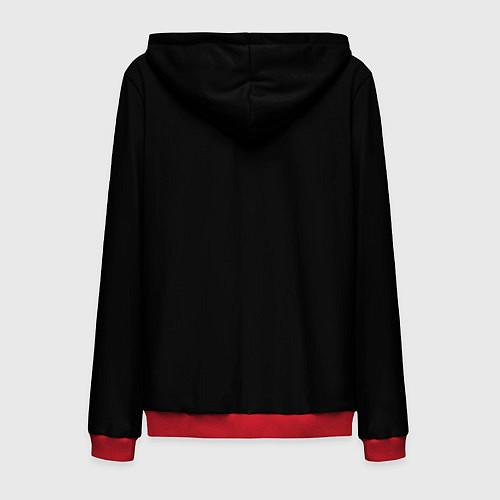 Мужская толстовка на молнии Беда с Башкой Прикол / 3D-Красный – фото 2