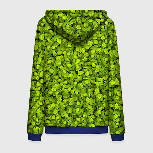 Мужская толстовка на молнии Хмель / 3D-Синий – фото 2