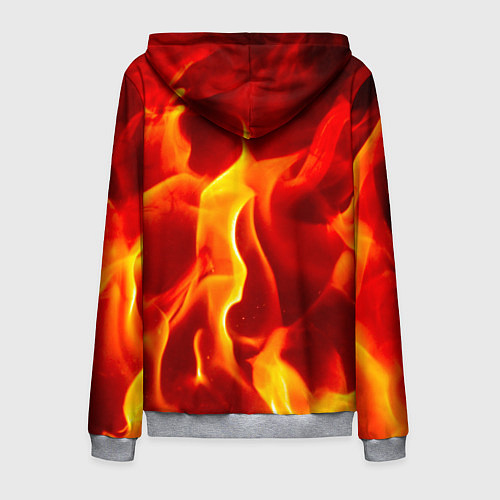 Мужская толстовка на молнии Fire Fox / 3D-Меланж – фото 2