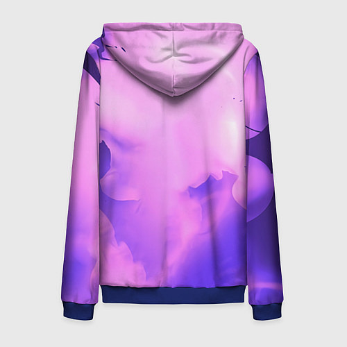 Мужская толстовка на молнии Поднятие уровня в одиночку / 3D-Синий – фото 2