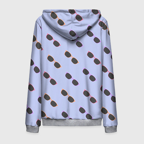 Мужская толстовка на молнии Разноцветные очки / 3D-Меланж – фото 2