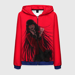 Толстовка 3D на молнии мужская ЮМЭКО БЕЗУМНЫЙ АЗАРТ, цвет: 3D-синий