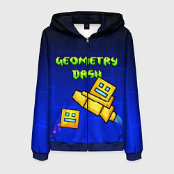 Мужская толстовка на молнии Geometry Dash