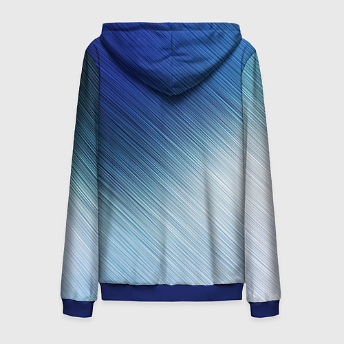 Мужская толстовка на молнии Текстура Оттенки льда / 3D-Синий – фото 2