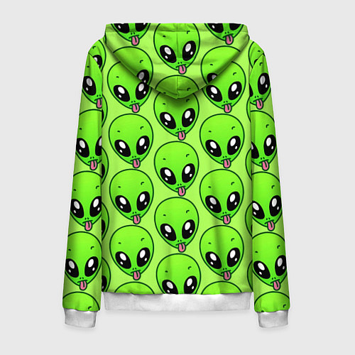 Мужская толстовка на молнии Инопланетяне / 3D-Белый – фото 2