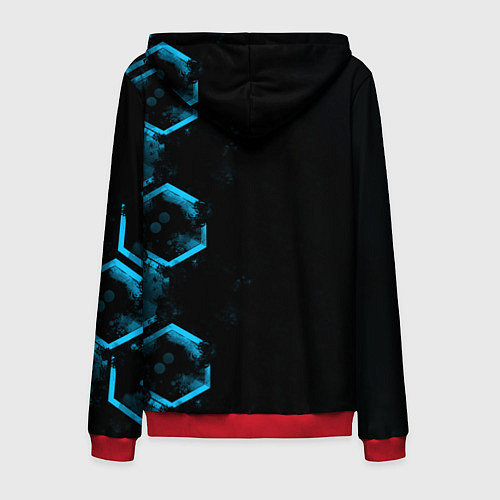 Мужская толстовка на молнии Mercedes Мерседес Неон / 3D-Красный – фото 2