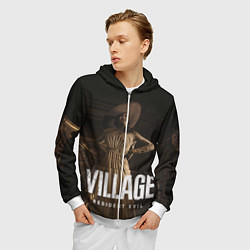 Толстовка 3D на молнии мужская RESIDENT EVIL VILLAGE, цвет: 3D-белый — фото 2
