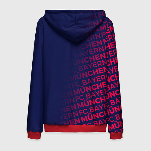 Мужская толстовка на молнии ФК БАВАРИЯ BAYERN МЮНХЕН / 3D-Красный – фото 2