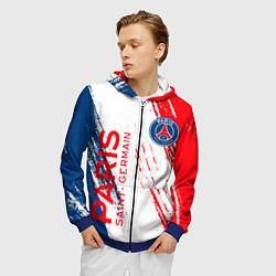 Толстовка 3D на молнии мужская ФК ПСЖ FC PSG PARIS SG, цвет: 3D-синий — фото 2