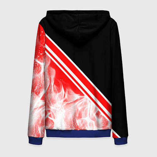 Мужская толстовка на молнии FC AJAX AMSTERDAM ФК АЯКС / 3D-Синий – фото 2