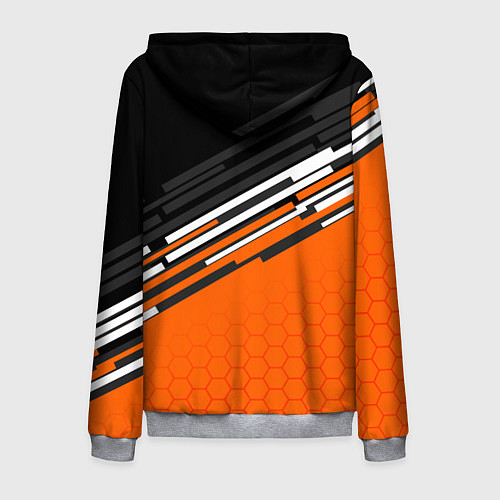 Мужская толстовка на молнии ФК ВАЛЕНСИЯ SPORT СПОРТ / 3D-Меланж – фото 2