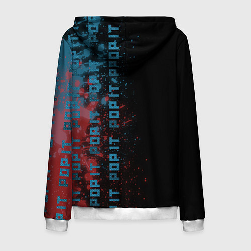 Мужская толстовка на молнии Pop It Simple Dimple - Paint / 3D-Белый – фото 2