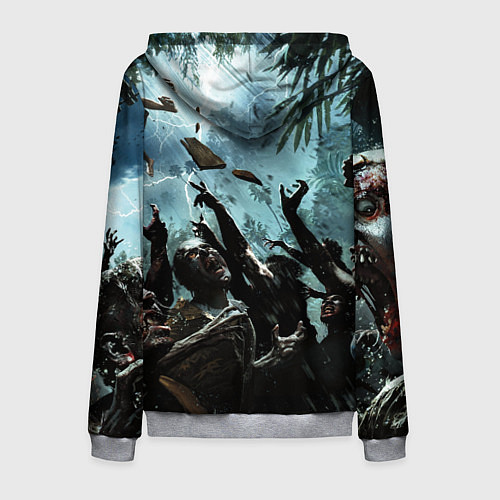 Мужская толстовка на молнии Кровожадные зомби Zombie / 3D-Меланж – фото 2