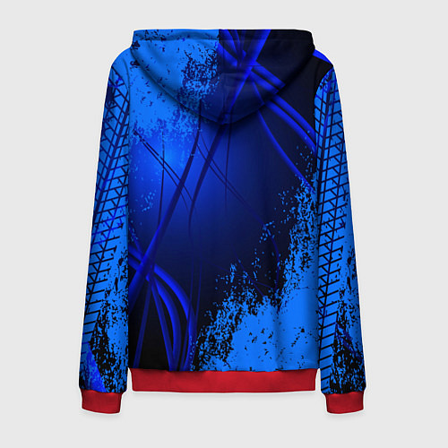 Мужская толстовка на молнии Volkswagen / 3D-Красный – фото 2