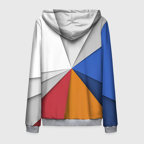 Мужская толстовка на молнии Трегоугольник / 3D-Меланж – фото 2