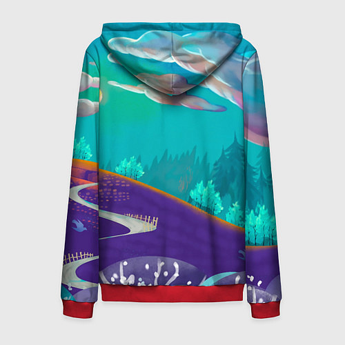 Мужская толстовка на молнии Покемон в костюме / 3D-Красный – фото 2