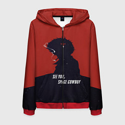 Толстовка 3D на молнии мужская Cowboy Bebop - Spike, цвет: 3D-красный
