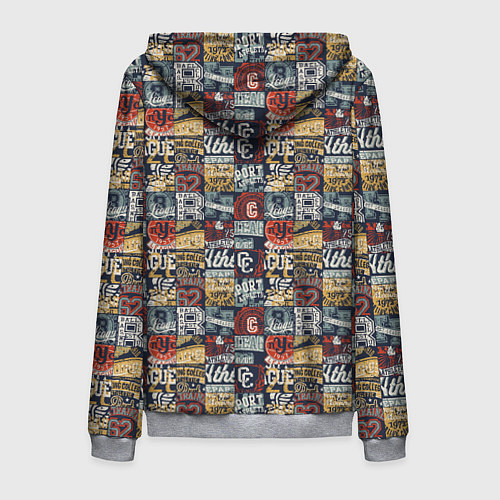 Мужская толстовка на молнии Легкоатлет / 3D-Меланж – фото 2