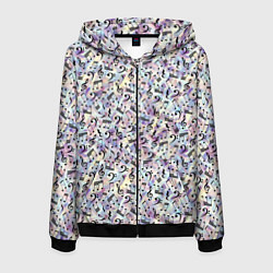 Мужская толстовка на молнии Музыкальные Ноты