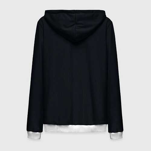 Мужская толстовка на молнии Genshin Impact - Xiao / 3D-Белый – фото 2