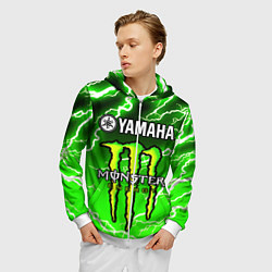 Толстовка 3D на молнии мужская YAMAHA X MONSTER SPORT, цвет: 3D-белый — фото 2