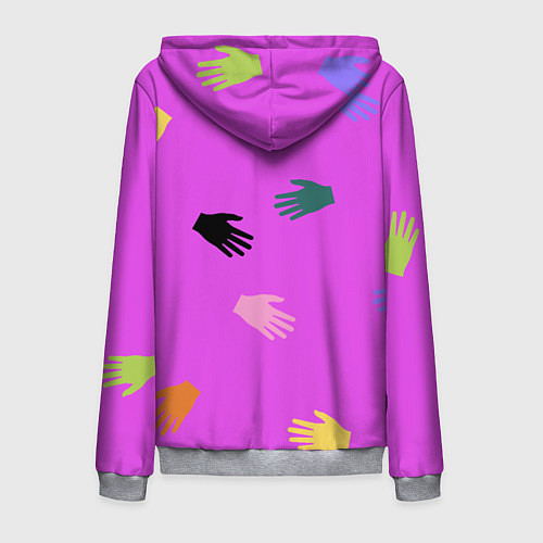 Мужская толстовка на молнии Всё в твоих руках / 3D-Меланж – фото 2