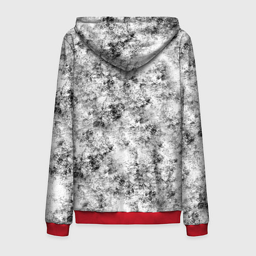 Мужская толстовка на молнии Панда Любовь Сердце Меланж / 3D-Красный – фото 2