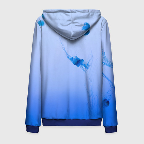 Мужская толстовка на молнии МЕДУЗЫ ГРАДИЕНТ / 3D-Синий – фото 2