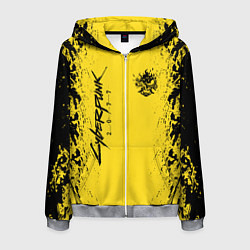 Толстовка 3D на молнии мужская CYBERPUNK 2077 КИБЕРПАНК 2077, цвет: 3D-меланж