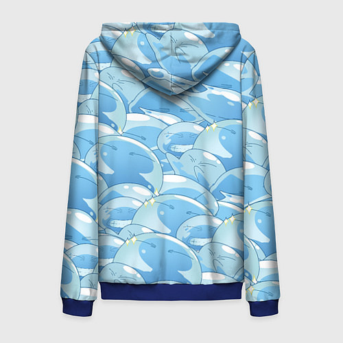 Мужская толстовка на молнии О МОЕМ ПЕРЕРОЖДЕНИЕ В СЛИЗЬ / 3D-Синий – фото 2