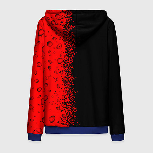 Мужская толстовка на молнии Nissan Skyline - Paint Vertical / 3D-Синий – фото 2