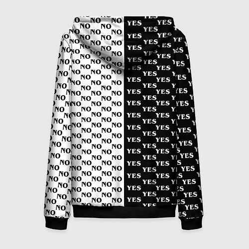 Мужская толстовка на молнии YES NO Z / 3D-Черный – фото 2